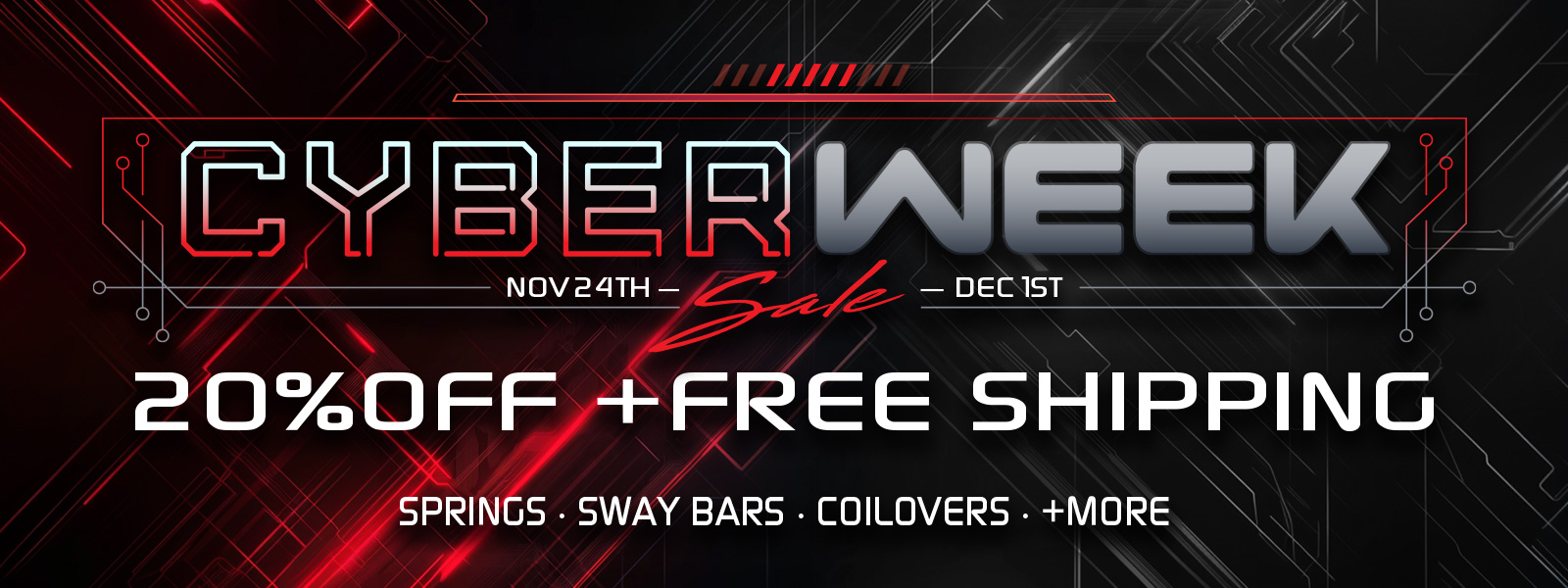 Eibach Cyber Week Sale Banner